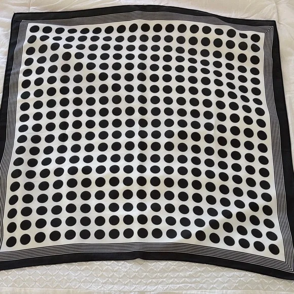 POLKA DOT SATIN HEAD SCARF - Picture 7 of 16